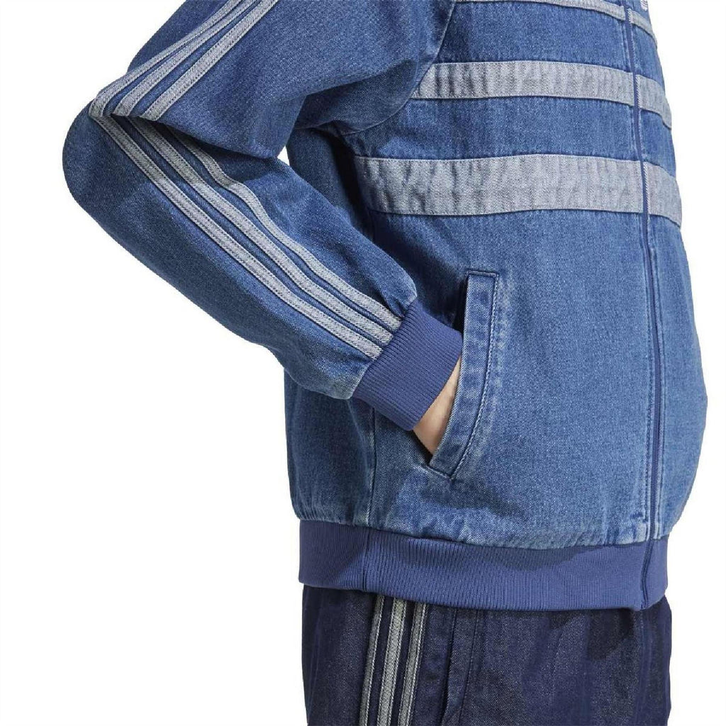 adidas Originals Adicolor high neck raglan sleeve athletic top, black and white tracksuit top with sporty design and logo details