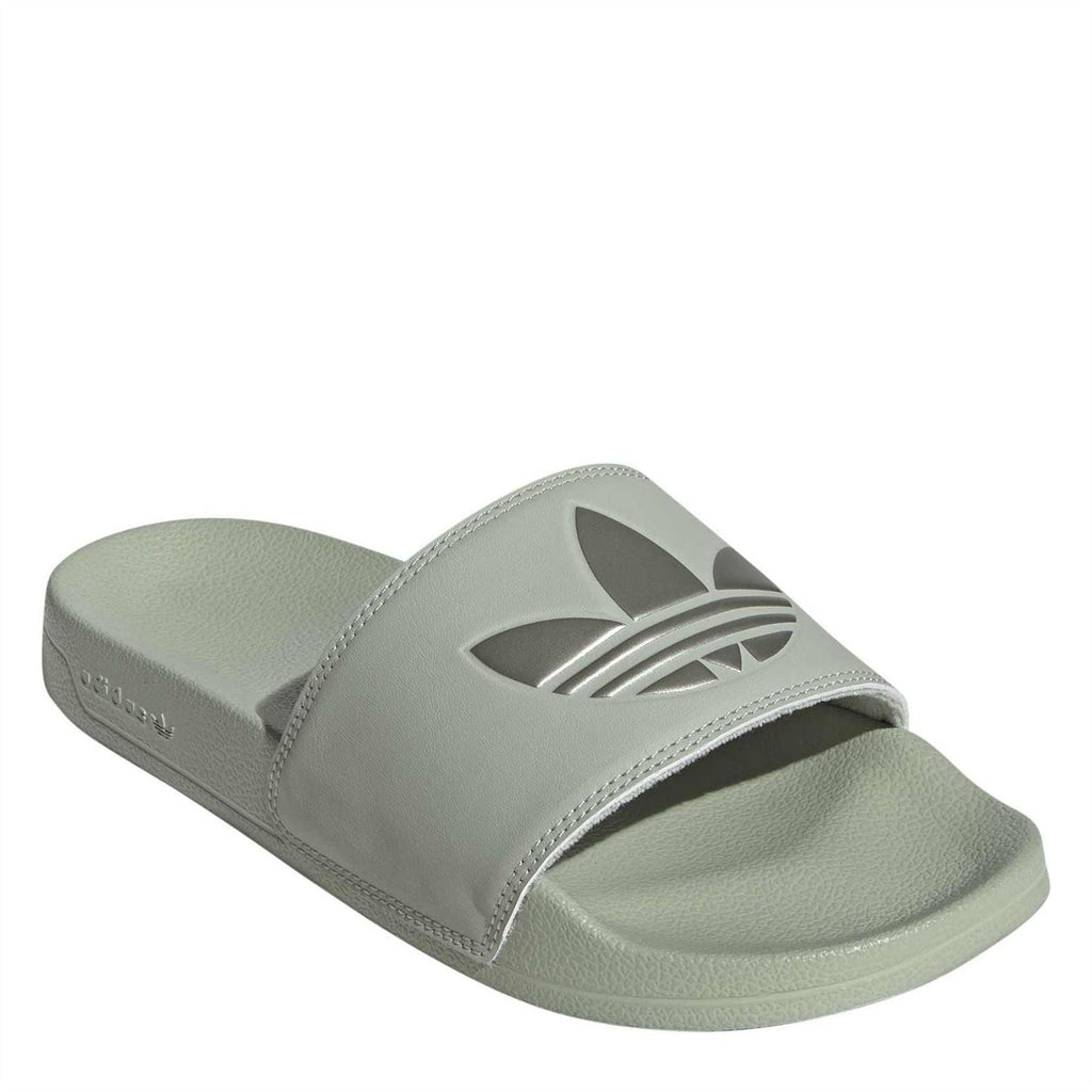 adidas Originals Adilette Lite open toe logo print slides, lightweight footwear with slip-on design and branded logo detail