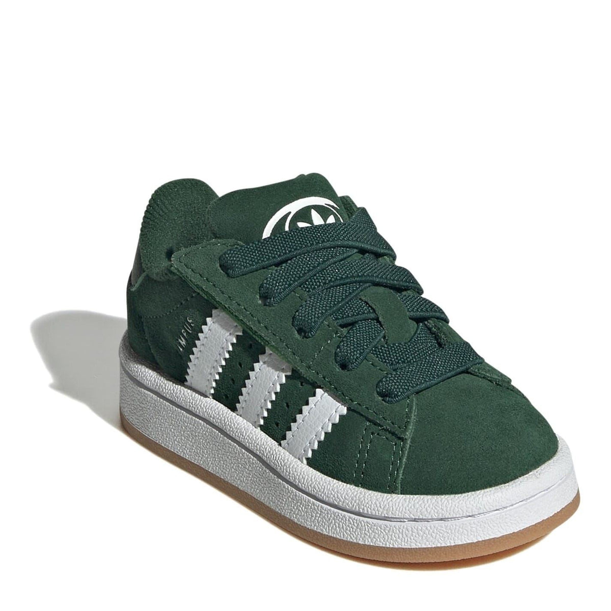 Infants adidas Originals Campus 00s comfort shoes, dark green with white logo and stripes