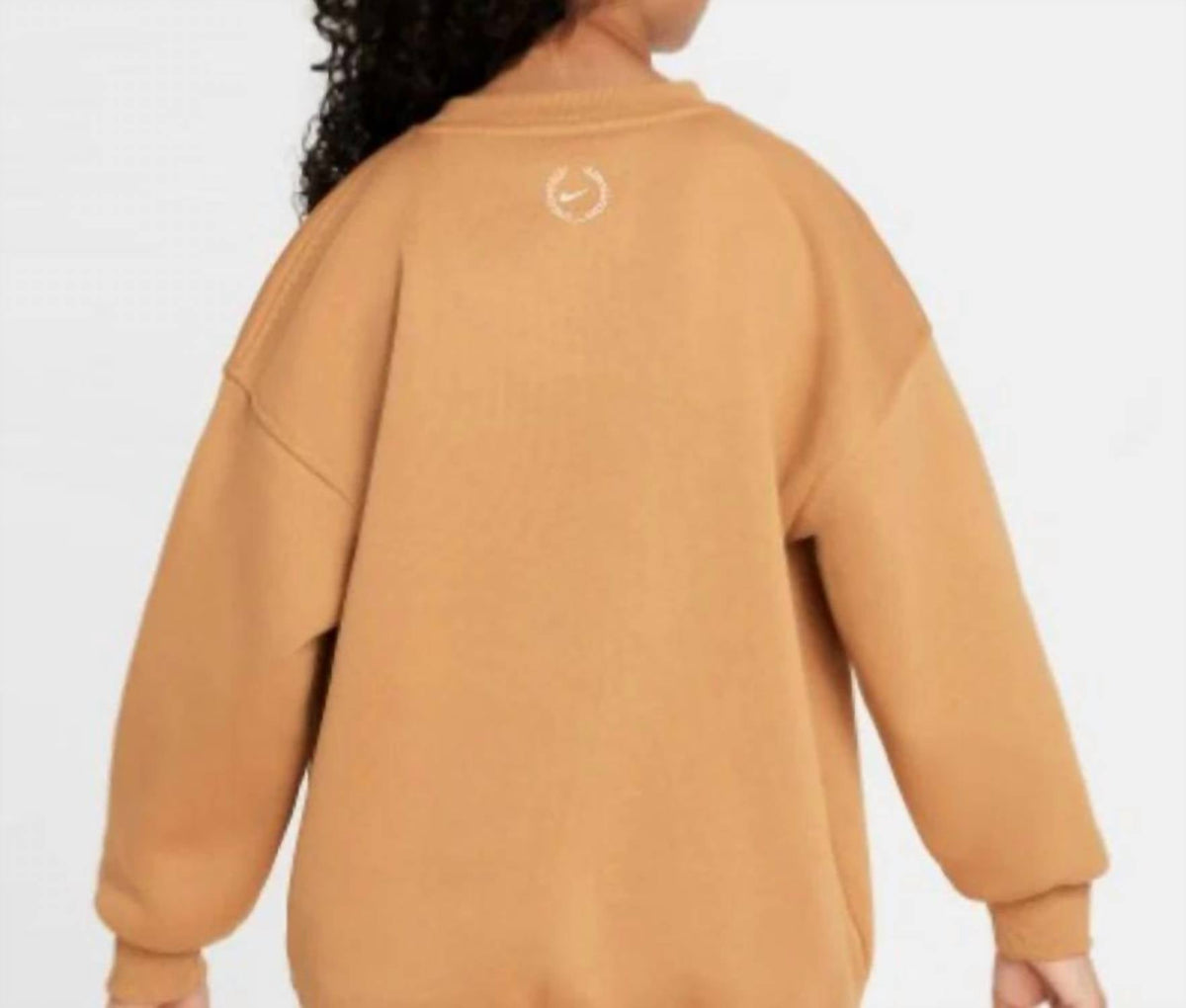 Sportswear Club Fleece Oversized Crew Neck Sweatshirt In Tan