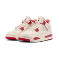 Little Kids Jordan 4 Retro Valentine_Pale Ivory/Sierra Red AJ4