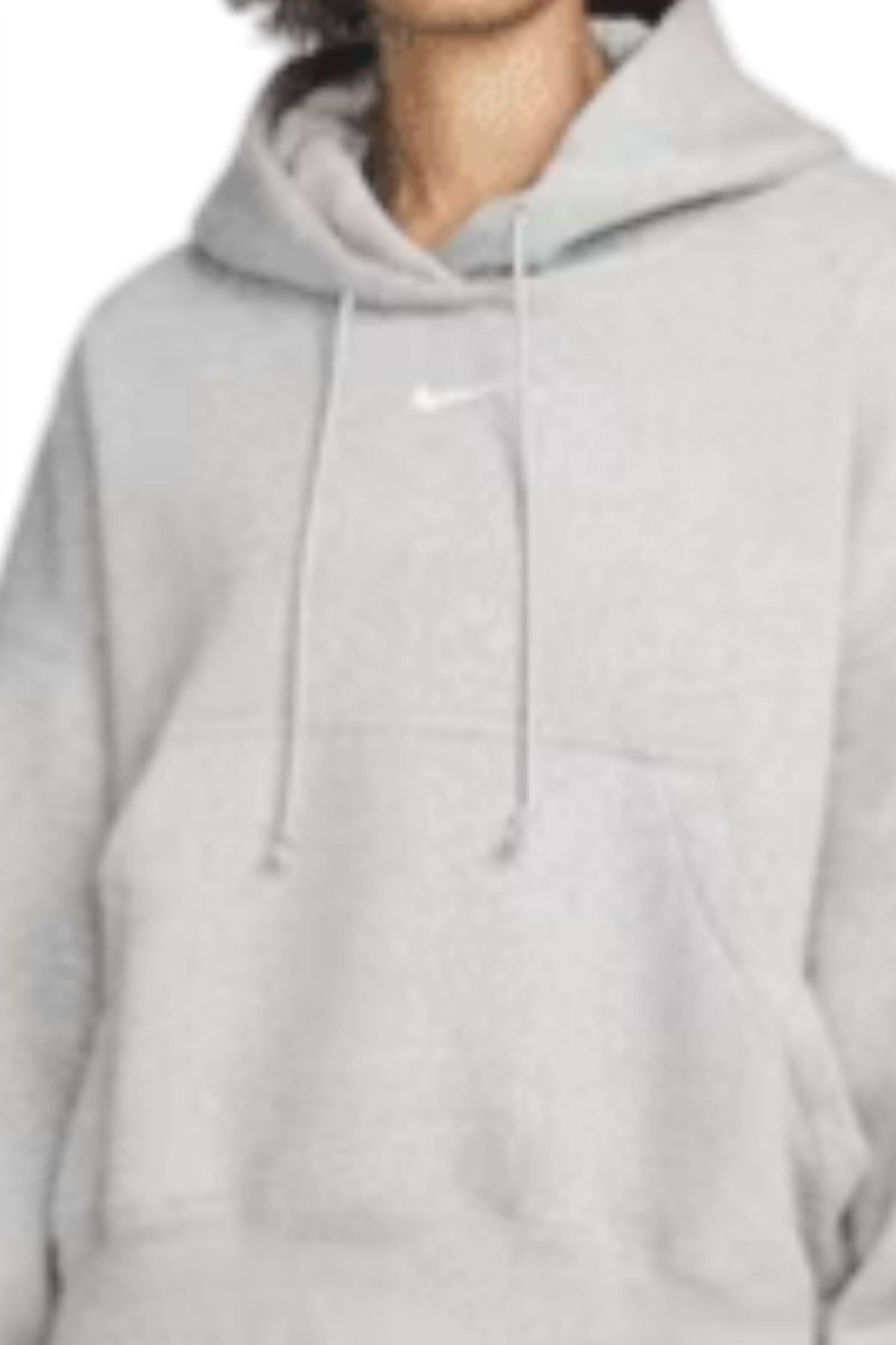 Phoenix Fleece Pull-Over Hoodie In Dark Heather Grey/white