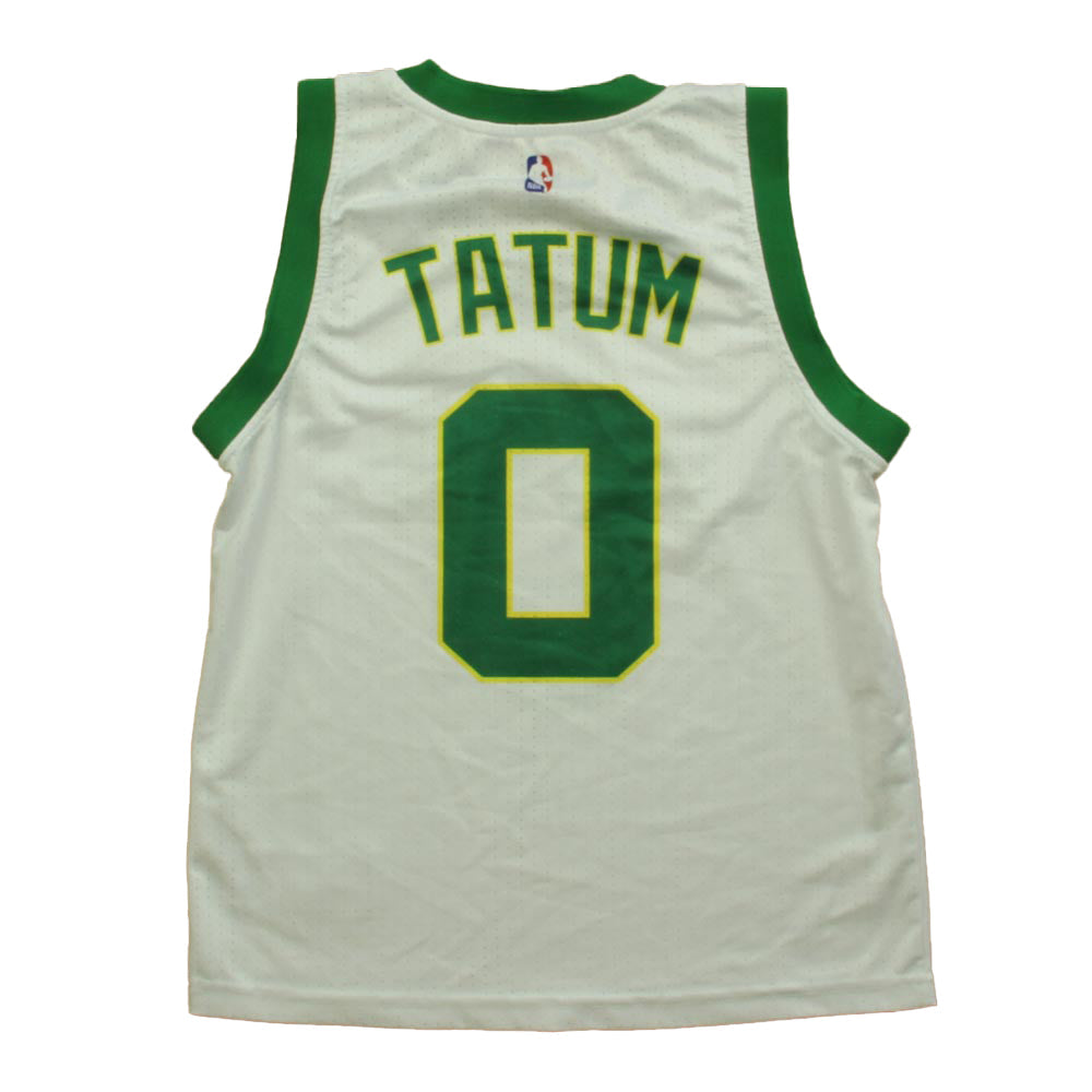 Nike Boys White | Green "Celtics Tatum" Sports Jersey