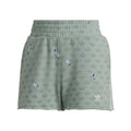 adidas Originals casual sweat shorts, mint green with allover print and elastic waistband