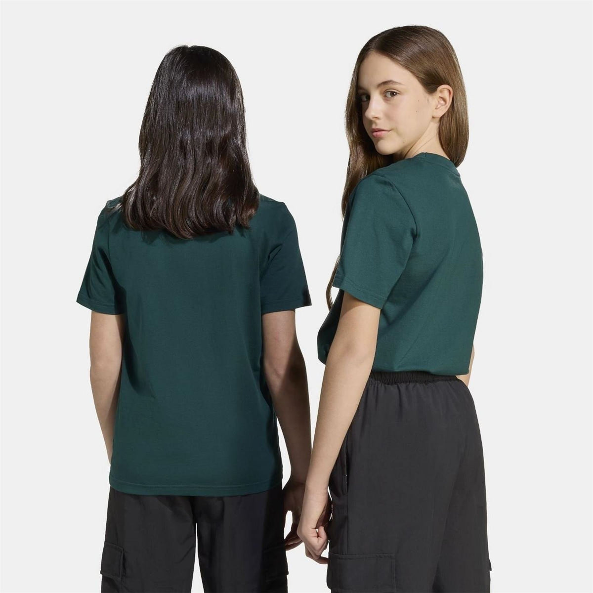 adidas Originals green T-shirt back and side view with short sleeves
