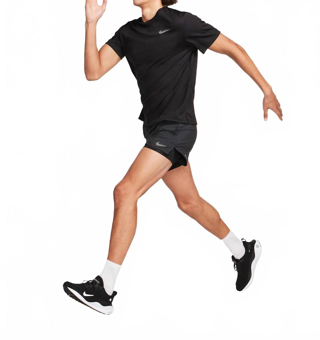 Dri-Fit 5" 2-In-1 Running Shorts In Black/reflective Silver