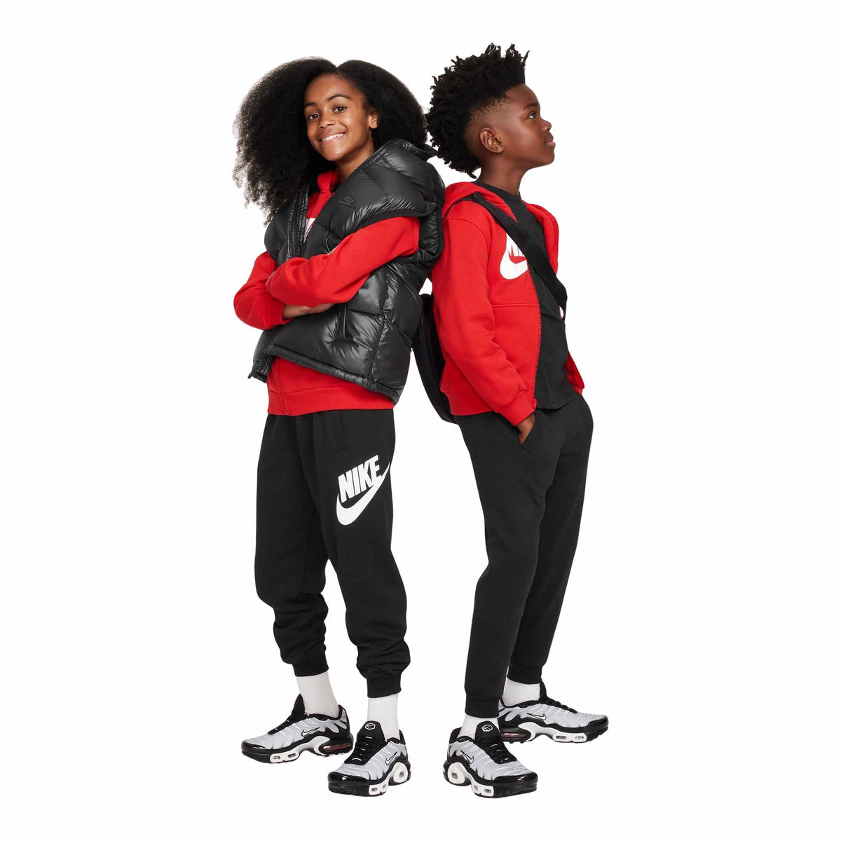 Youth Unisex Nike Club Fleece Joggers_Black/White