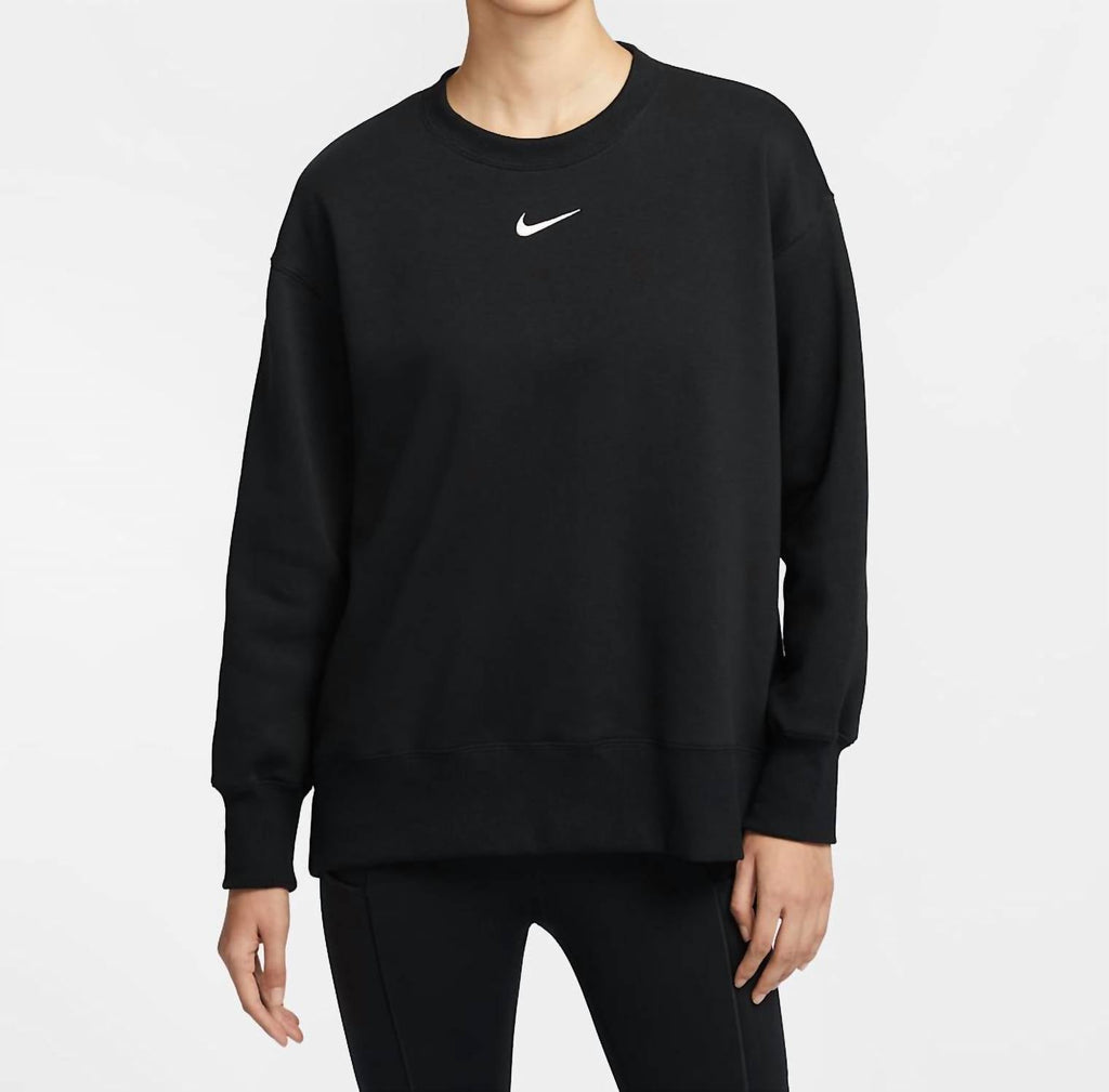 Phoenix Fleece Crew Sweatshirt In Black/white