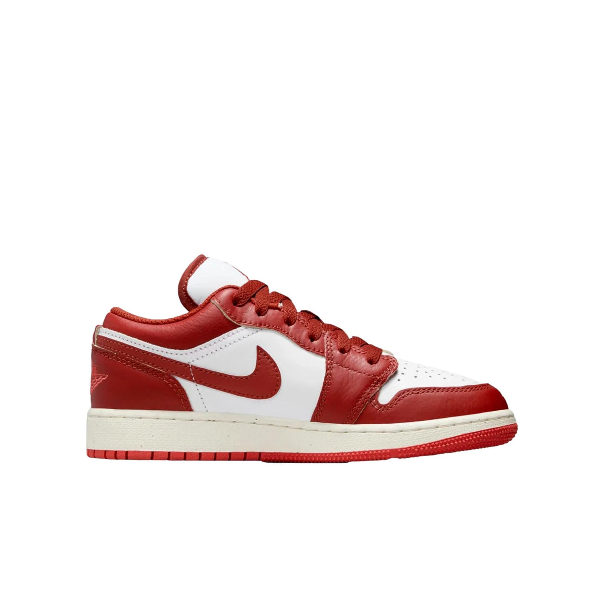 Nike Air Jordan 1 Low SE White / Dune Red - Lobster - Sail  FJ3465-160 Grade-School