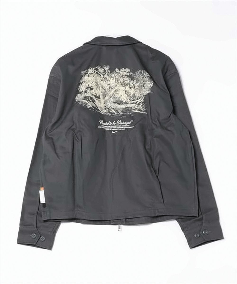 Minimalist Black Jacket with Graphic Back Print