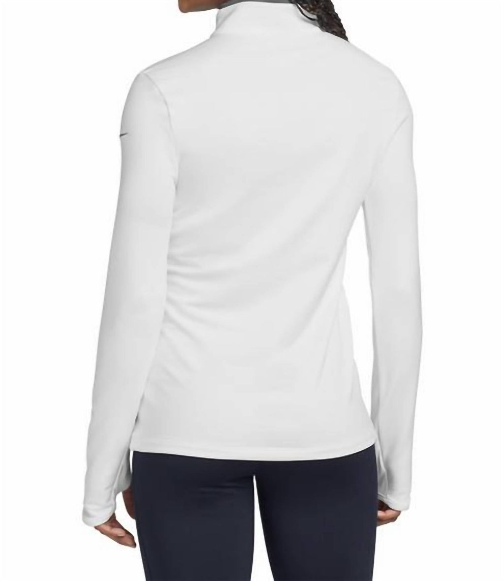 Dri-Fit Stretch 1/2 Zip Cover Up Top In White
