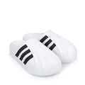 adidas Originals adiFOM Superstar mule shoes in white with black 3-stripe logos