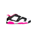 Kids Air Jordan 6 Retro Low sneakers in black, white, and bright pink accents