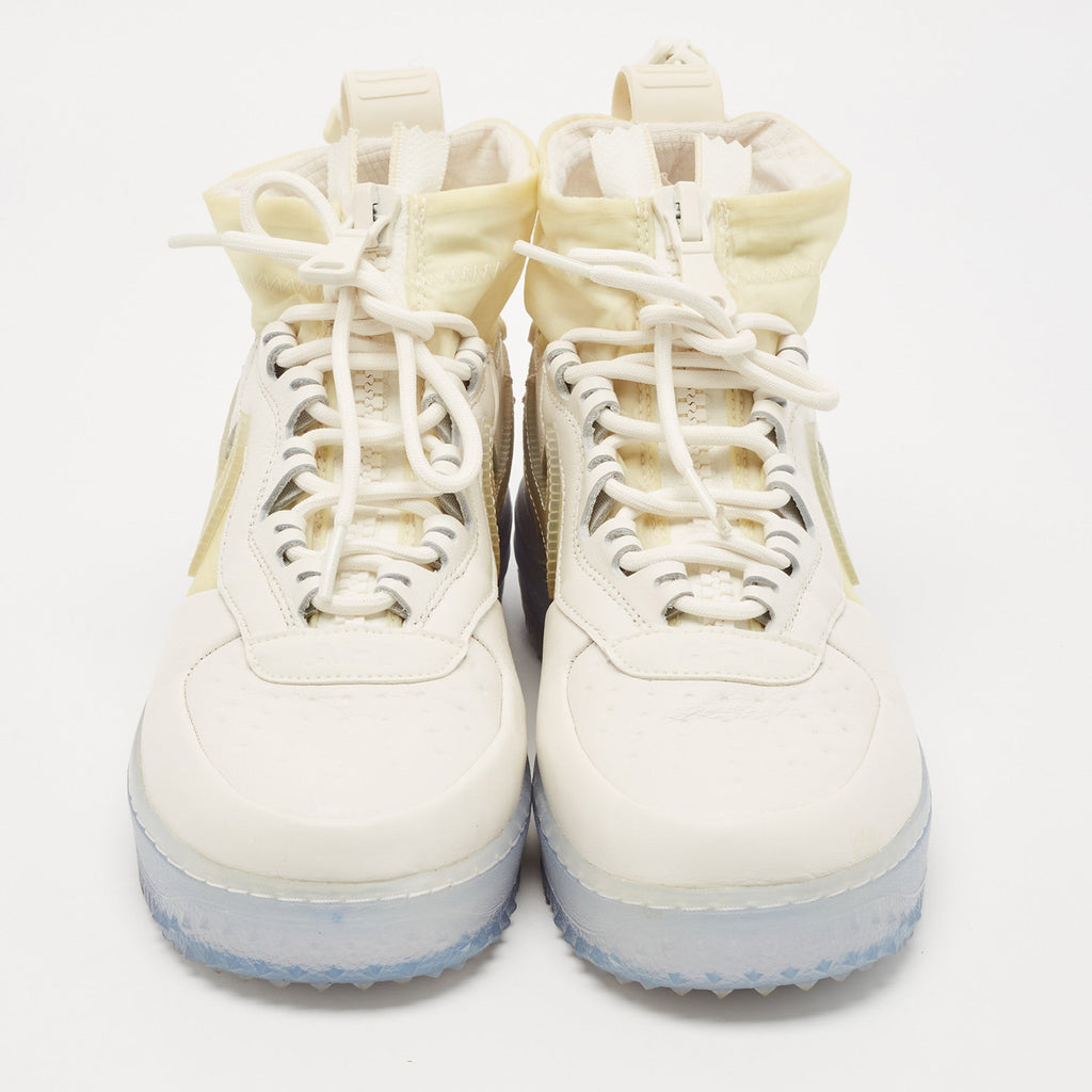 Nike - Air White Leather And Nylon Force 1 Gore Tex High Winter Gtx Phantom Sneakers