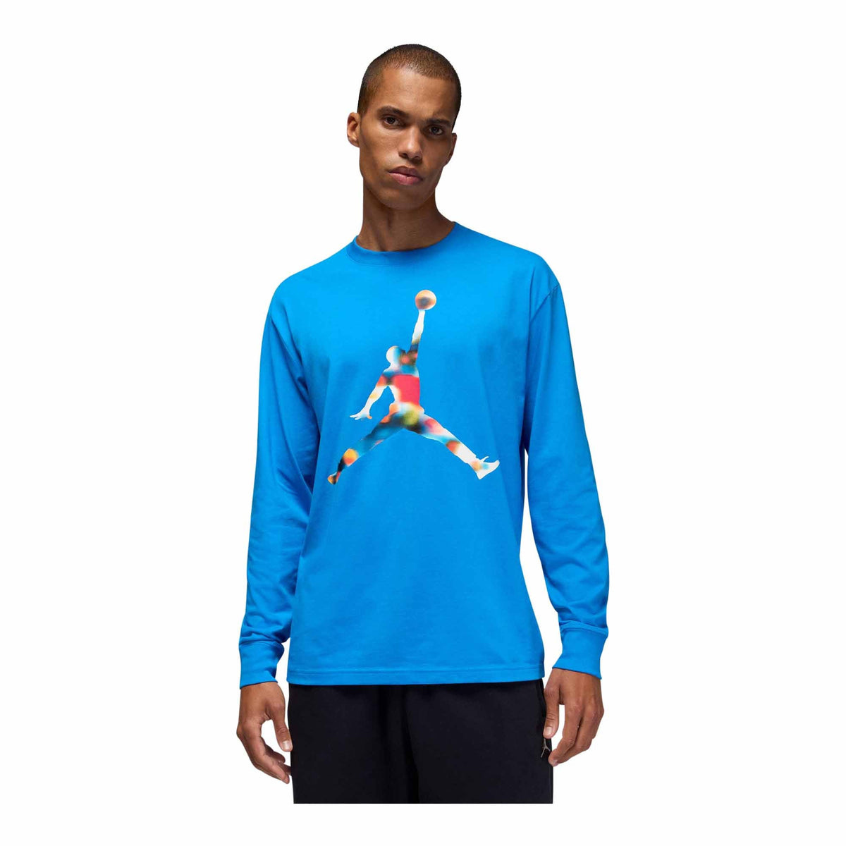 Mens Jordan Flight Long Sleeve Crewneck T Shirt_Lt Photo Blue