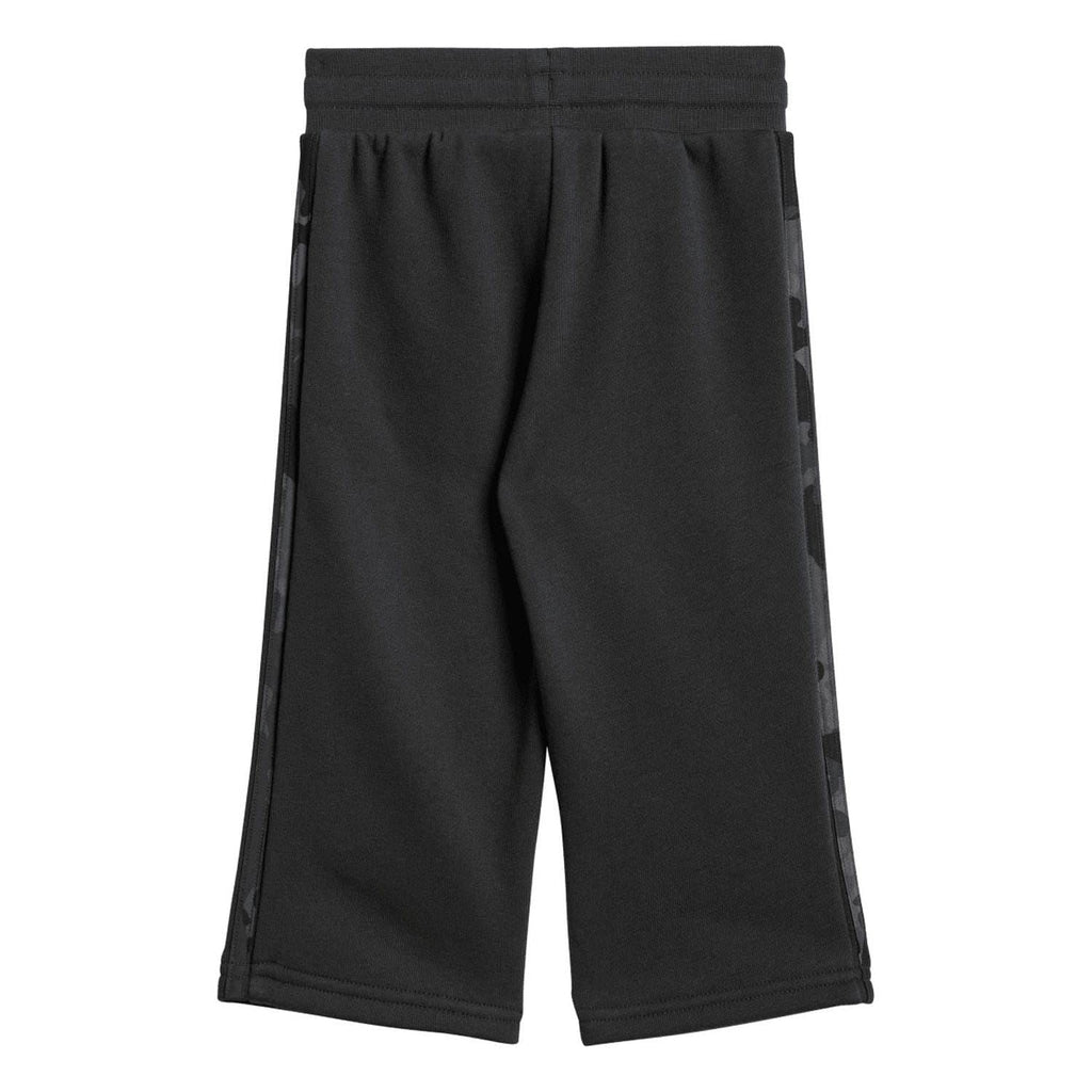 Infants polar fleece pants with elastic waist and straight legs, dark grey