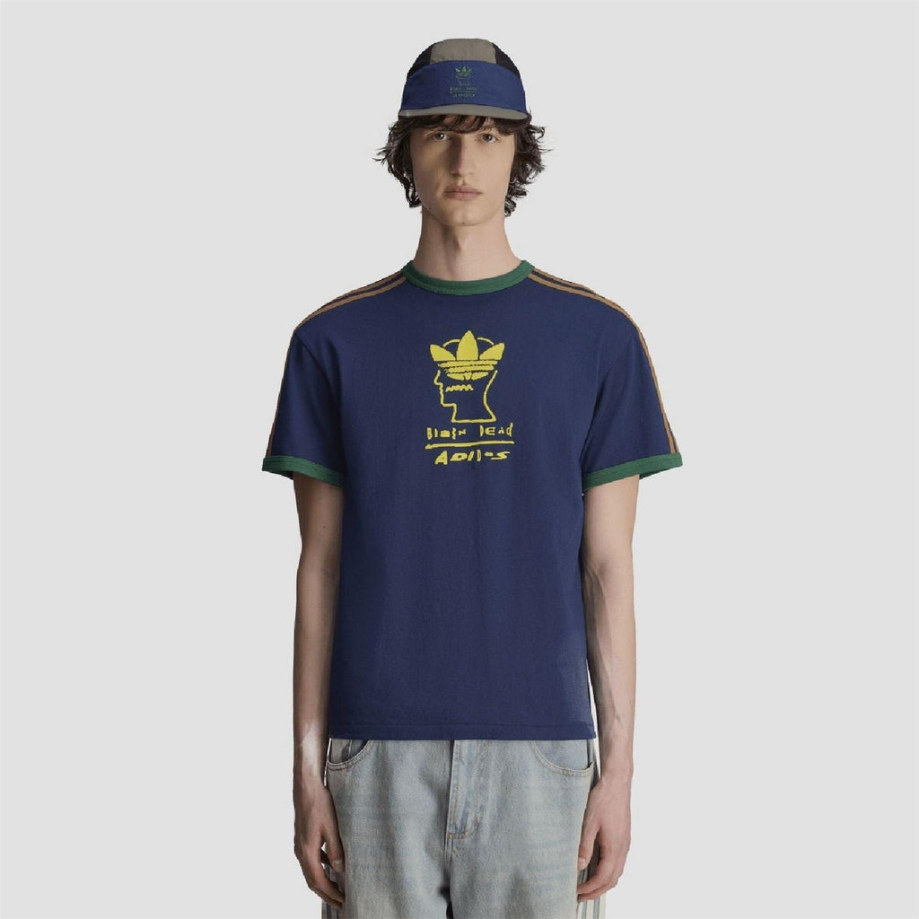 Black adidas Originals Dead T-Shirt featuring graphic print, casual crew neck design, and short sleeves.