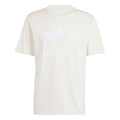 White crewneck adidas Trefoil graphic T-shirt, short sleeves