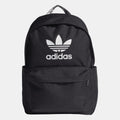 Black Adidas Originals Adicolor backpack with front trefoil logo and top handle