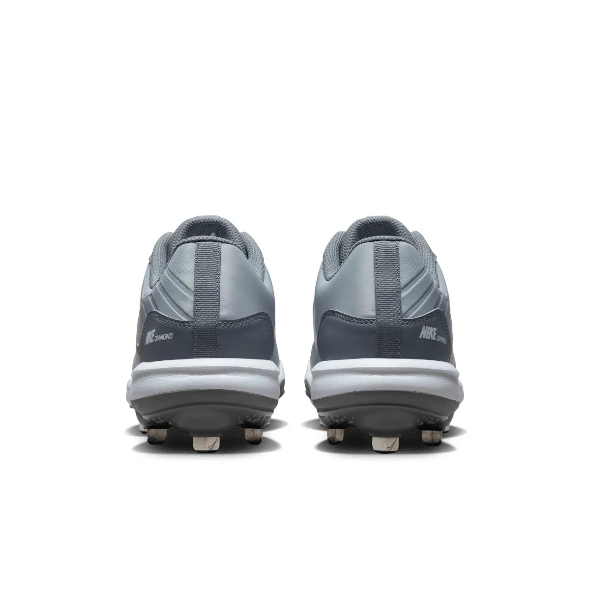 Men's Nike Alpha Huarache Varsity Low Gray Metal Baseball Cleats HAWK2586