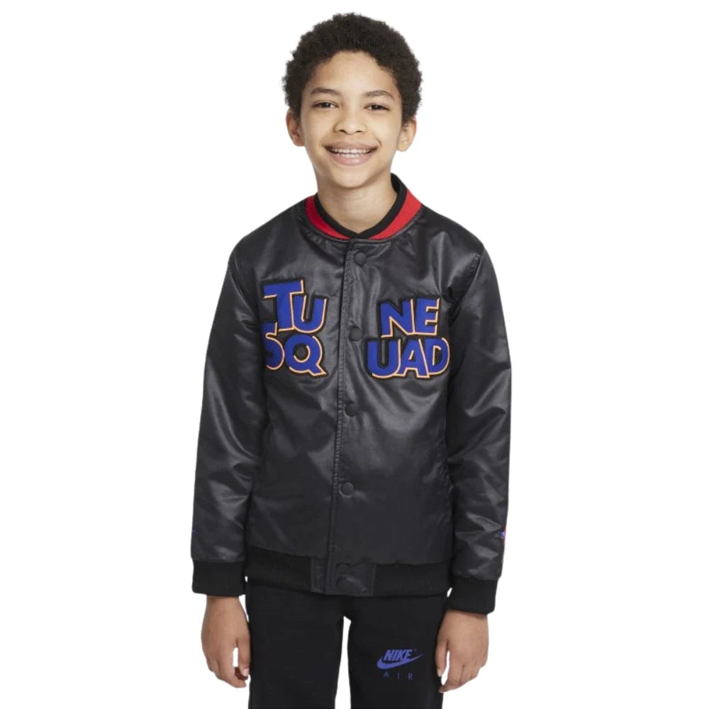 Nike Space Jam A New Legacy DM2981-010 Jacket Kids  Black Snap Front RED437