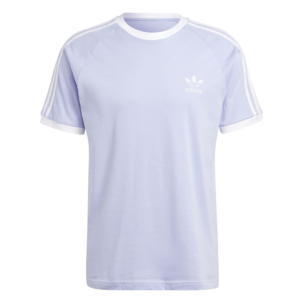 Lavender adidas Originals Adicolor 3-Stripes T-shirt with crew neck and chest logo
