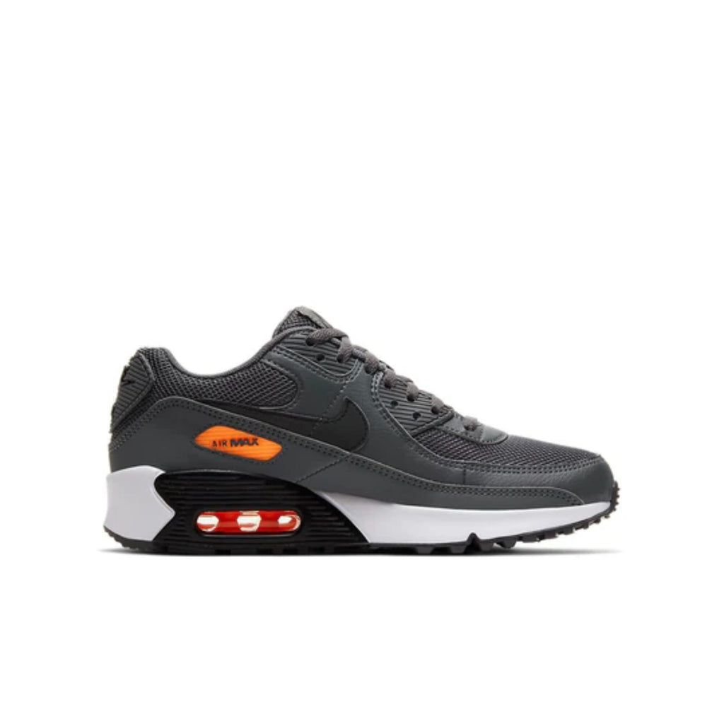 Grade-School Nike Air Max 90 Iron Grey/Black-Total Orange CZ5866-002