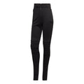 Black performance tights with quilted knee panels and high waist