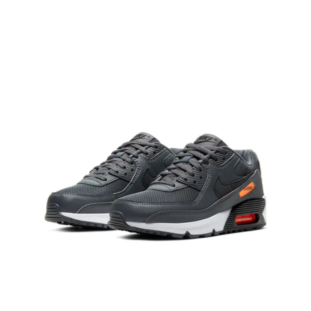 Grade-School Nike Air Max 90 Iron Grey/Black-Total Orange CZ5866-002