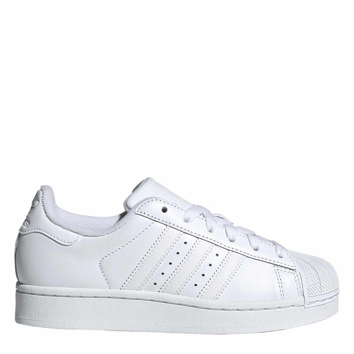 adidas Originals Superstar II sneakers, white leather upper with 3 stripes and toe shell