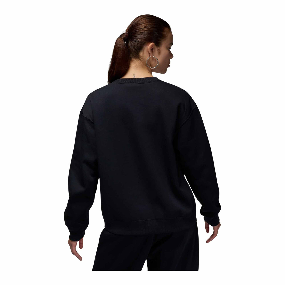 Womens Jordan Brooklyn Fleece Crewneck Sweatshirt Black/White