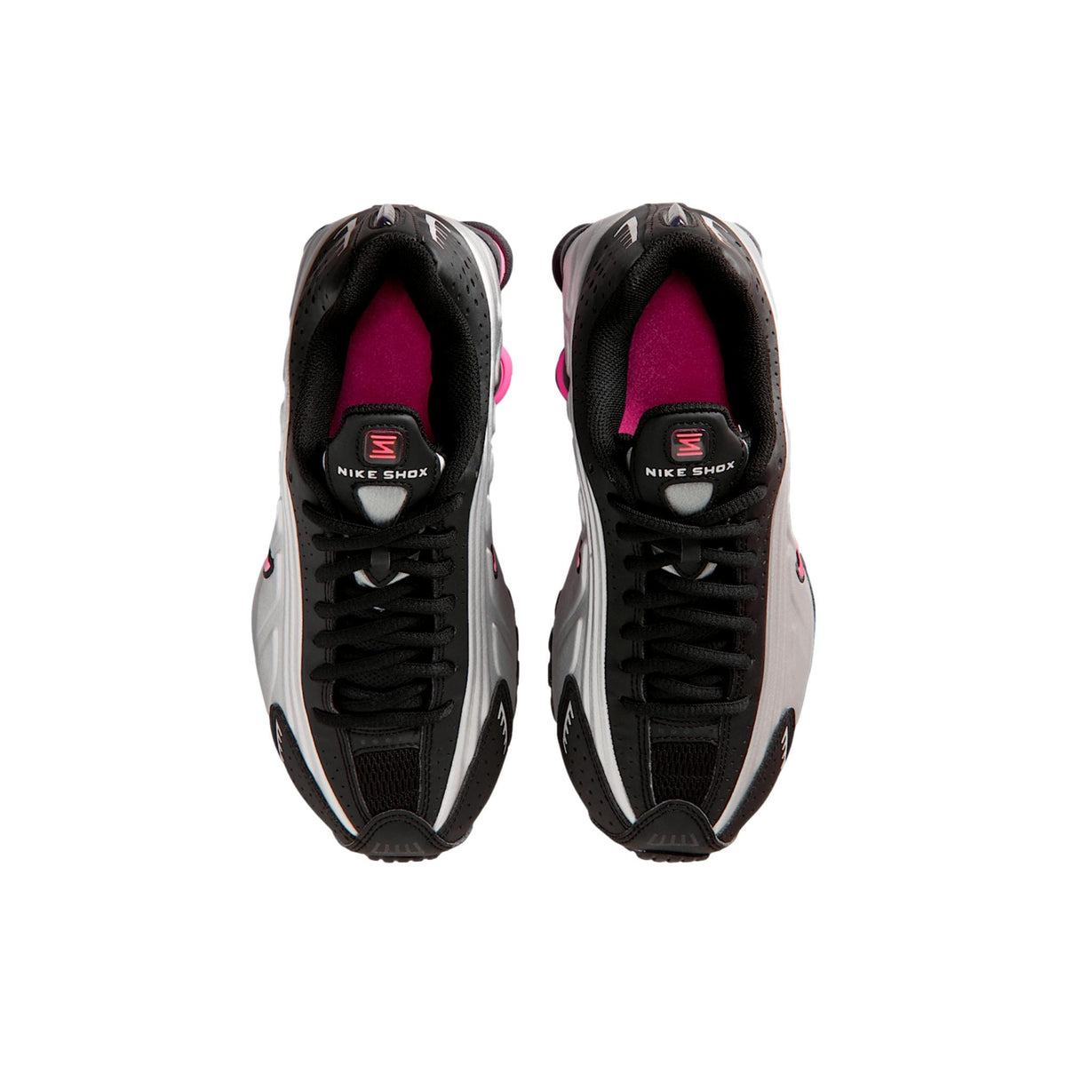 Grade-School Nike Shox R4 Black / Metallic Silver CW2626-006