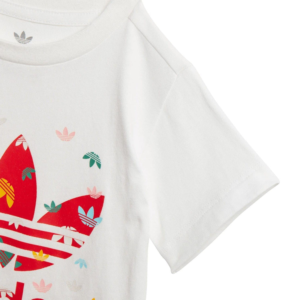 Infants white T-shirt with partial colorful sail graphic on front