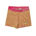 Nike Girls Pink | Yellow Stripe Athletic Shorts