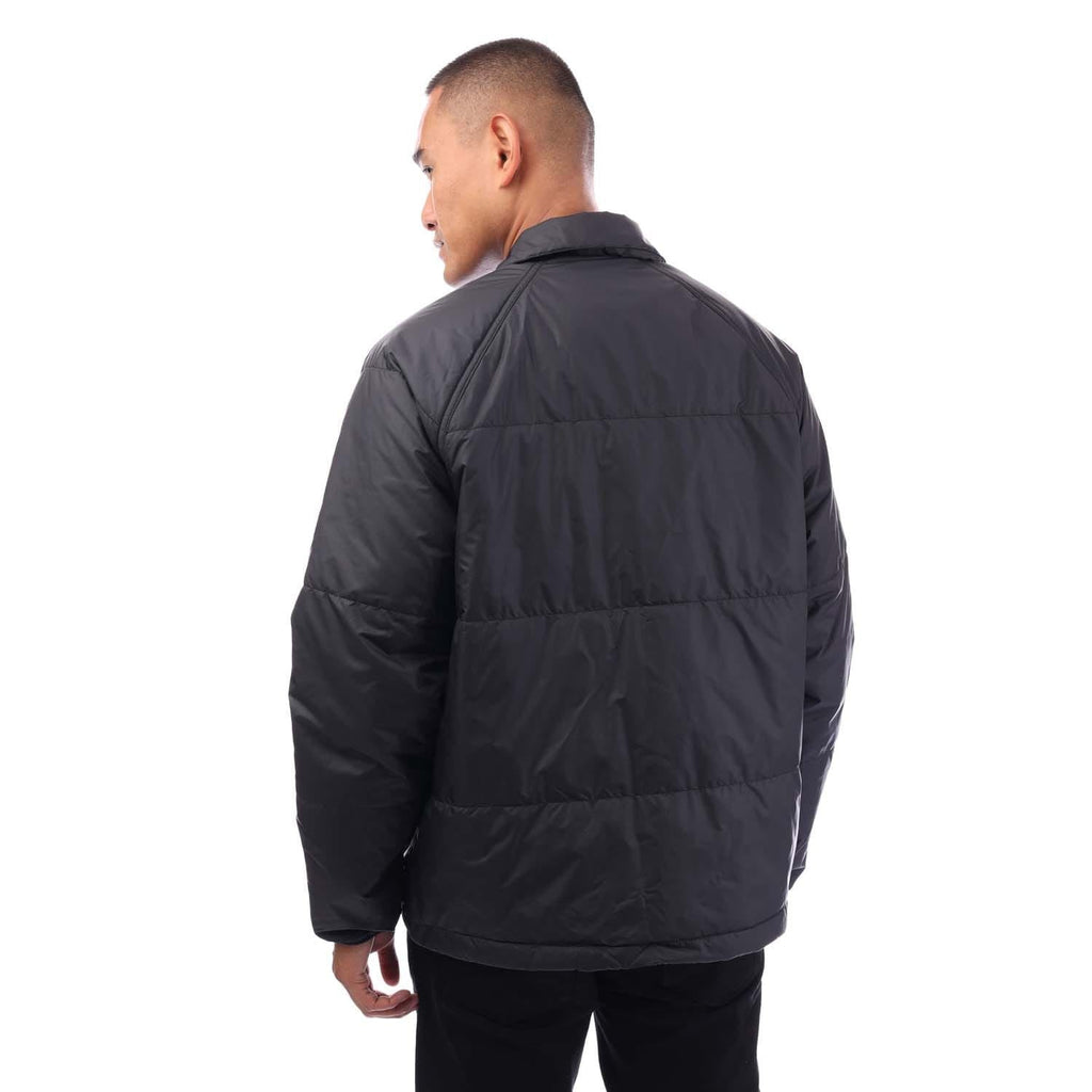 adidas Originals insulated coach jacket in black, quilted back panel detail