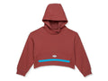 Nike NSW Icon Novelty Fleece Hoodie Kids Girls Rust Red Cotton Pullover RED16