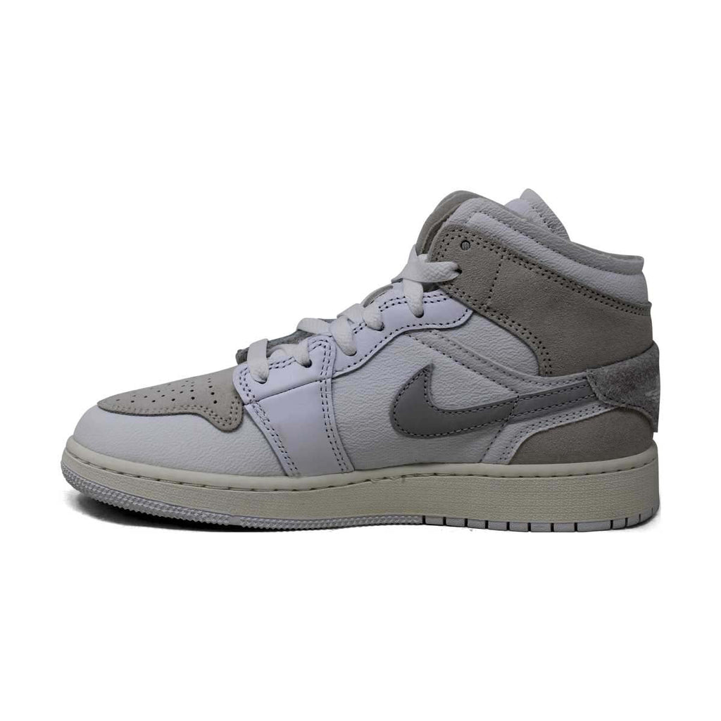 Kids Jordan 1 Mid SE Craft 'Tech Grey' Big ' Shoes