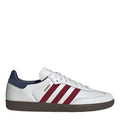 adidas Samba OG sneaker in white with red stripes and navy heel