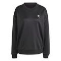 adidas Originals Trefoil loose crew sweatshirt, black with small chest trefoil logo