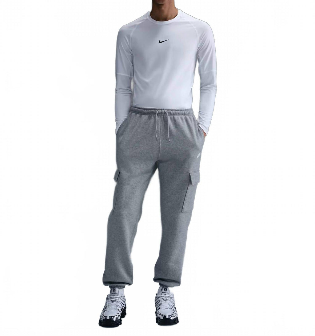 Men鈥橲 Club Fleece Cargo In Grey