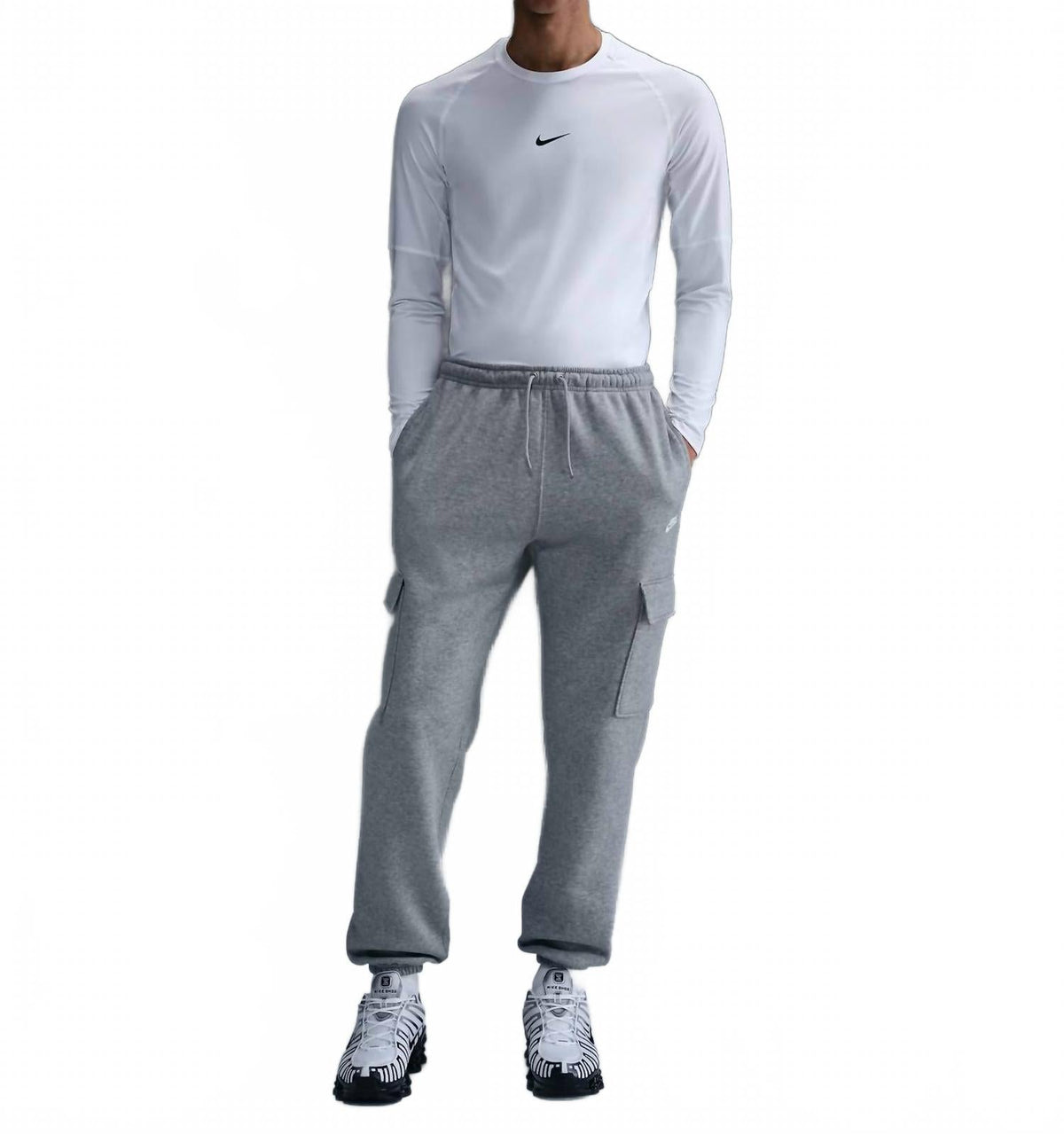 Men鈥橲 Club Fleece Cargo In Grey