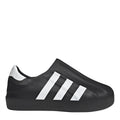 adidas Originals Superstar Slip On Trainers, casual footwear with classic design, white upper, and rubber outsole, comfortable slip-on style