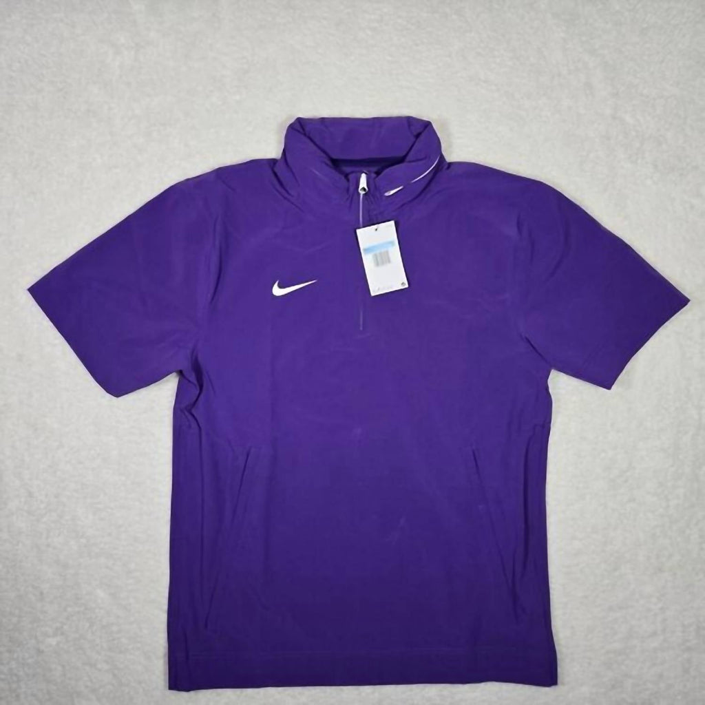 Men's Coaches Short Sleeve Jacket In Purple/white/white