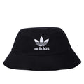 Black bucket hat with adidas Trefoil logo