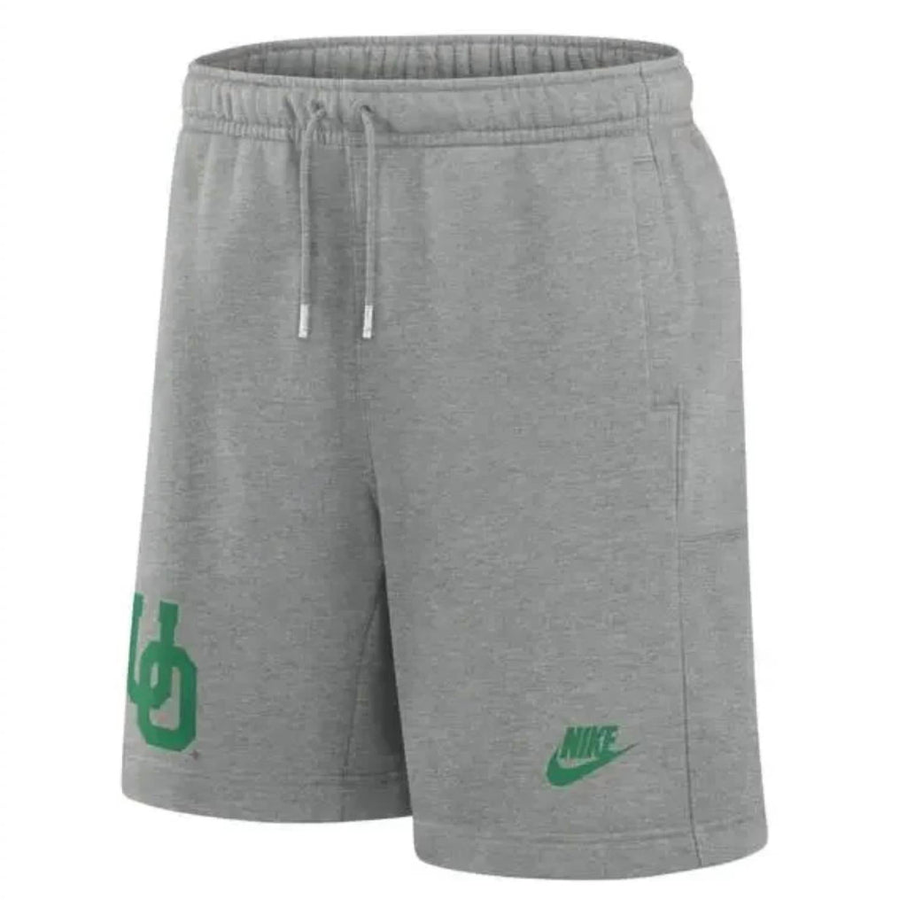 Men's Oregon Ducks Legacy Essential Fleece Shorts In Heather Gray