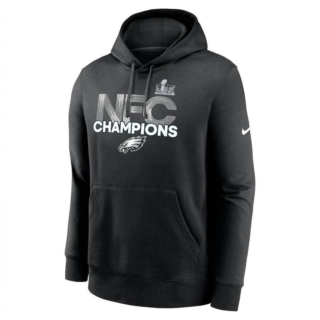 Men's Philadelphia Eagles 2024 Nfc Champions Fleece Pullover Hoodie In Black