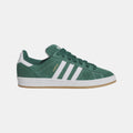 adidas Originals Campus ADV shoes in dark green suede, white stripes, gum sole