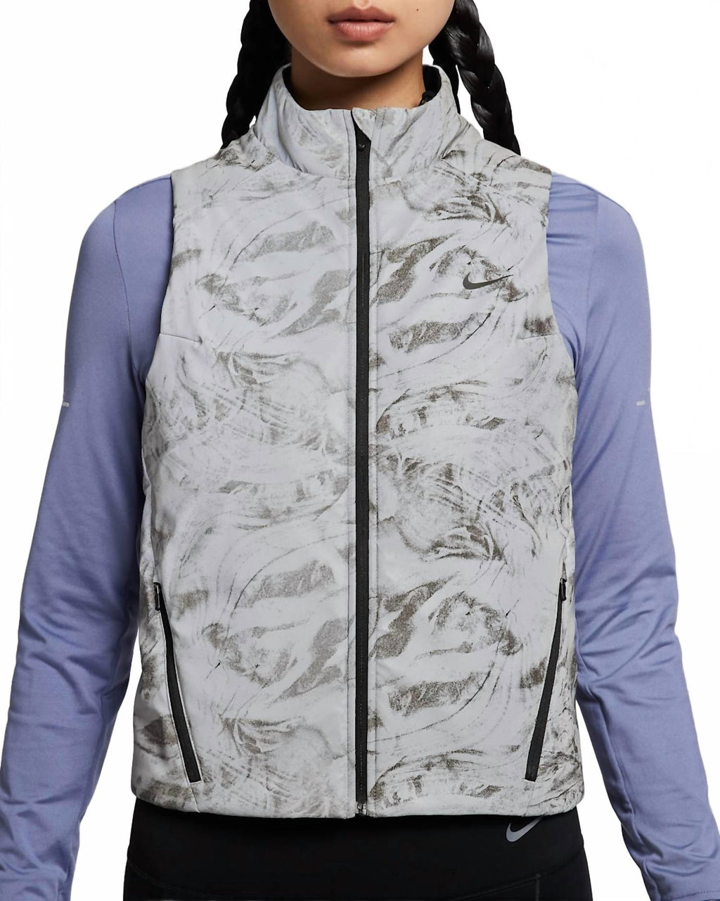 Swift Therma-Fit Adv Reflective Running Vest In Vast Grey/black