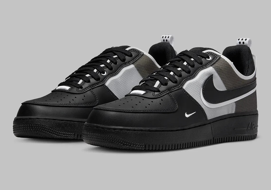 Men's Nike Air Force 1 React DM0573-002 Sneaker Black White Lifestyle Shoes