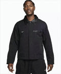 Black Basketball-Themed Jacket with Leather Collar